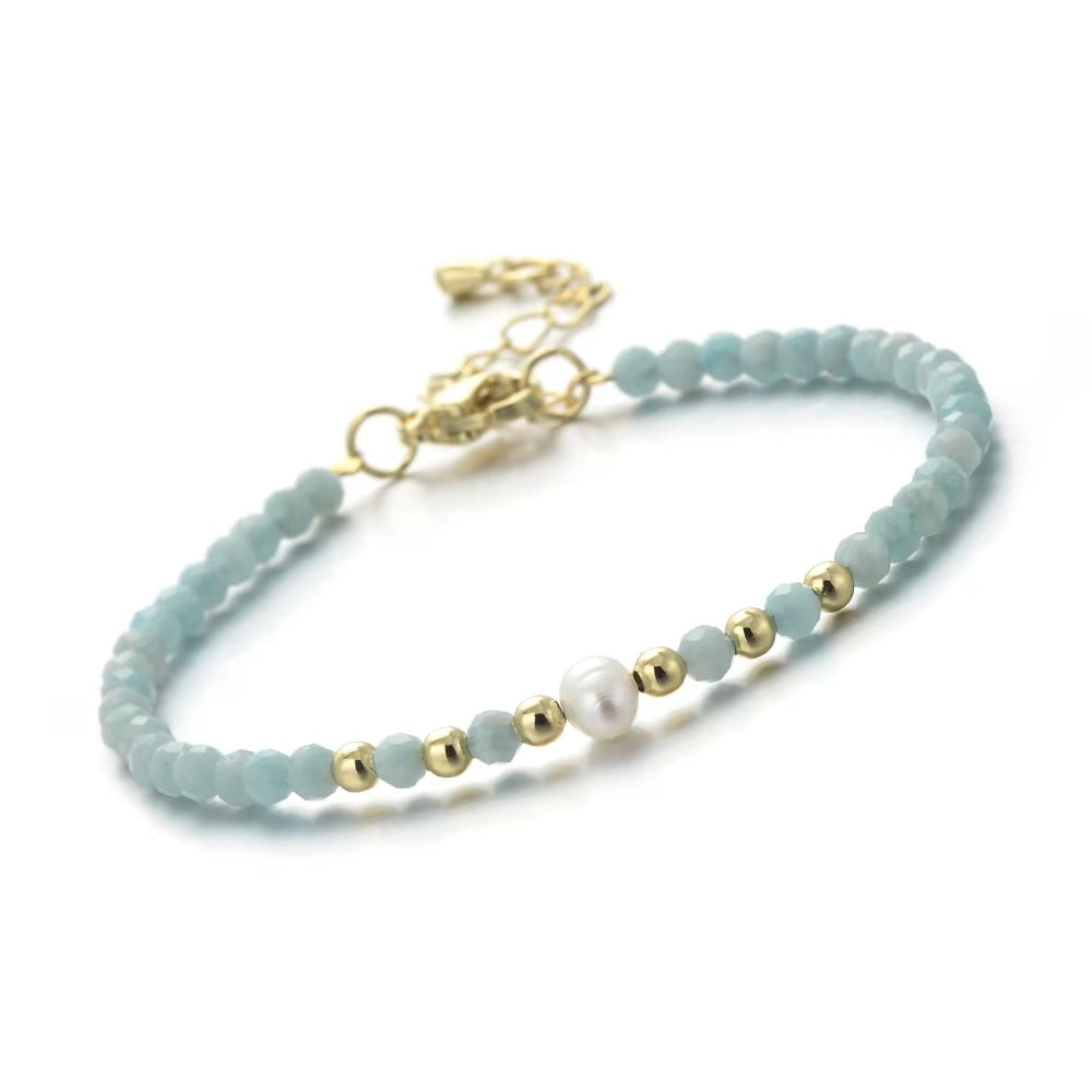 Natural Amazonite and Pearl