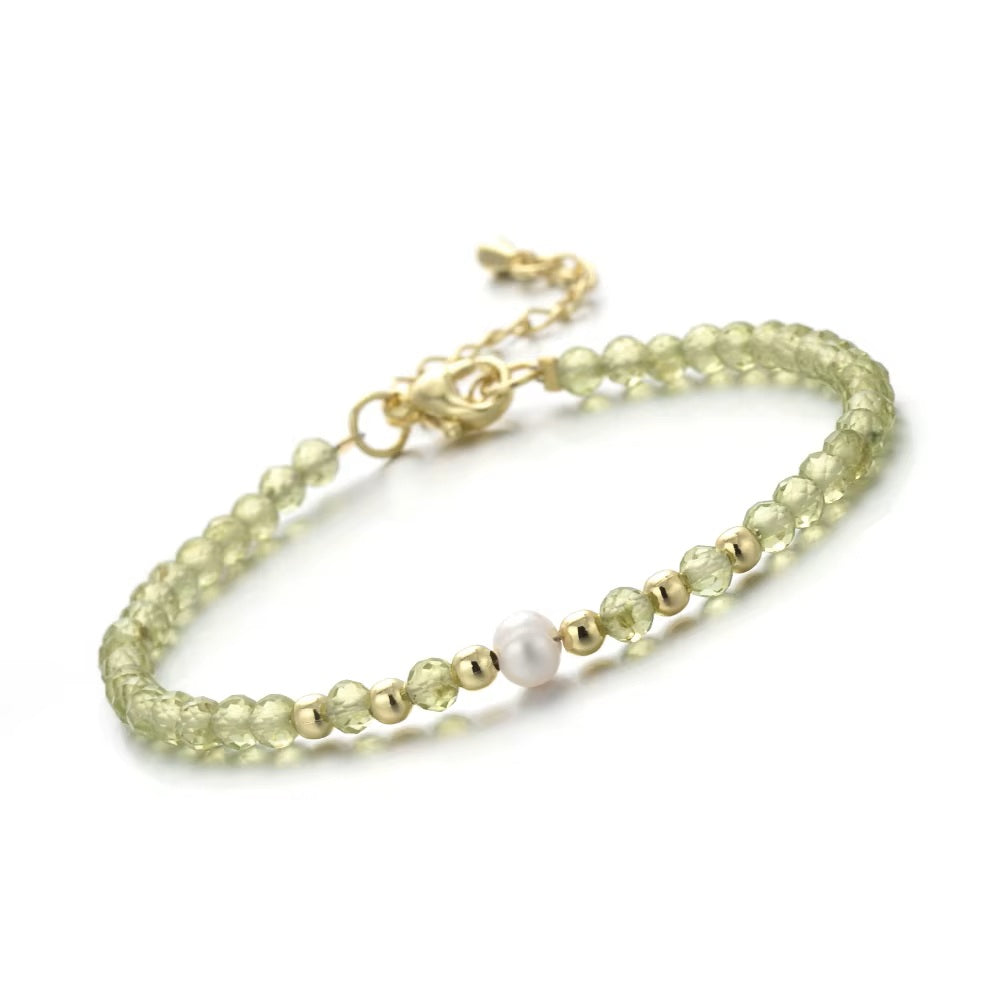 Green Peridot and Bitsy Pearl